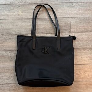 Calvin Klein Black Tote with CK Emblem
